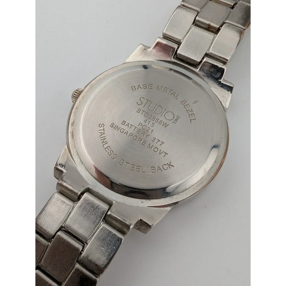 Studio Time Watch Women 40mm Case Rhinestone Bezel‎ 7